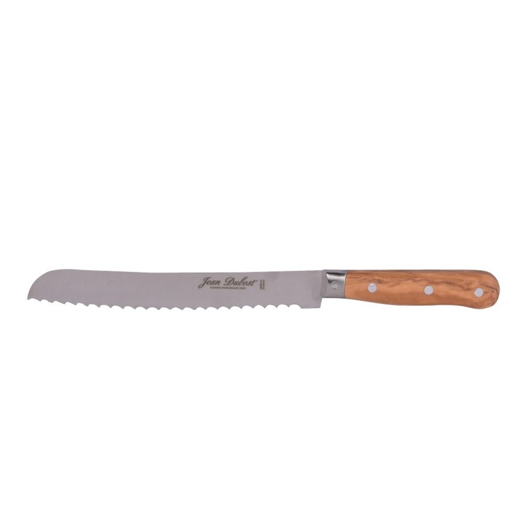 Couteau à tomate 1920 en inox et bois d'olivier 11 cm en acier inoxydable (inox)