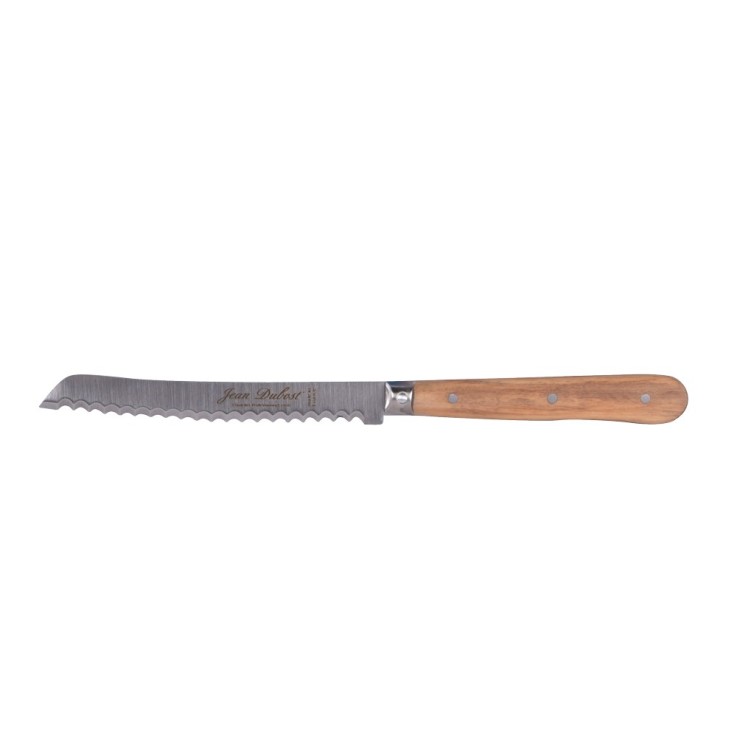 Couteau à tomate 1920 en inox et bois d'olivier 11 cm en acier inoxydable (inox)
