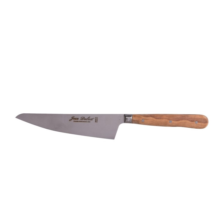 Couteau à émincer 1920 en inox et bois d'olivier 13 cm en acier inoxydable (inox)