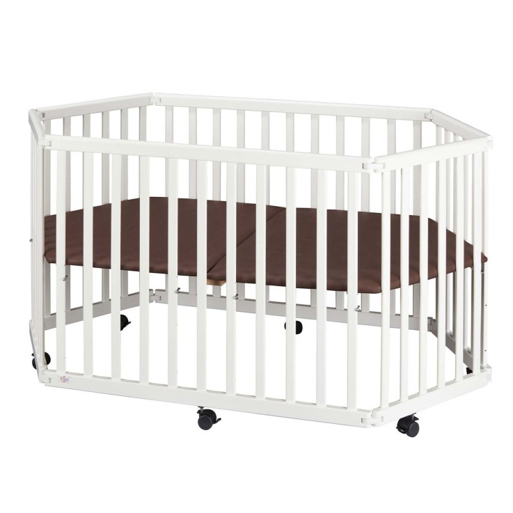 Parc bébé pliable, Blanc LIES