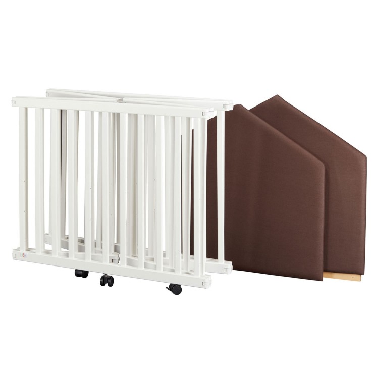 Parc bébé pliable, Blanc LIES