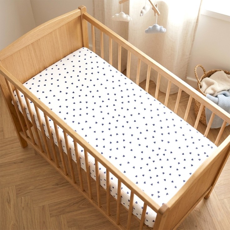 Drap housse berceau en gaze de coton, Lovio