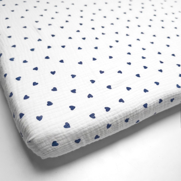 Drap housse berceau en gaze de coton, Lovio