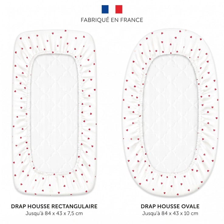 Drap housse berceau en gaze de coton, Lovio
