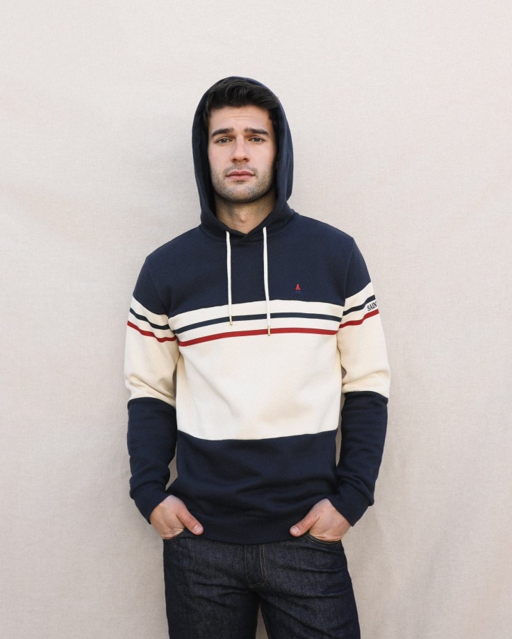 Sweat à capuche Ulysse Maison FT x Saint James Coton bio