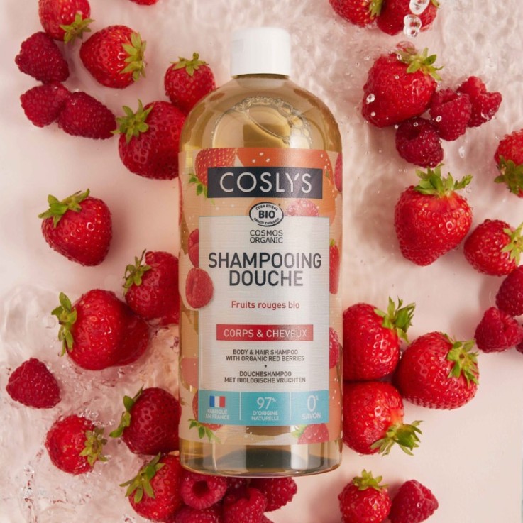 Shampooing douche fruits rouges certifié bio (1L)