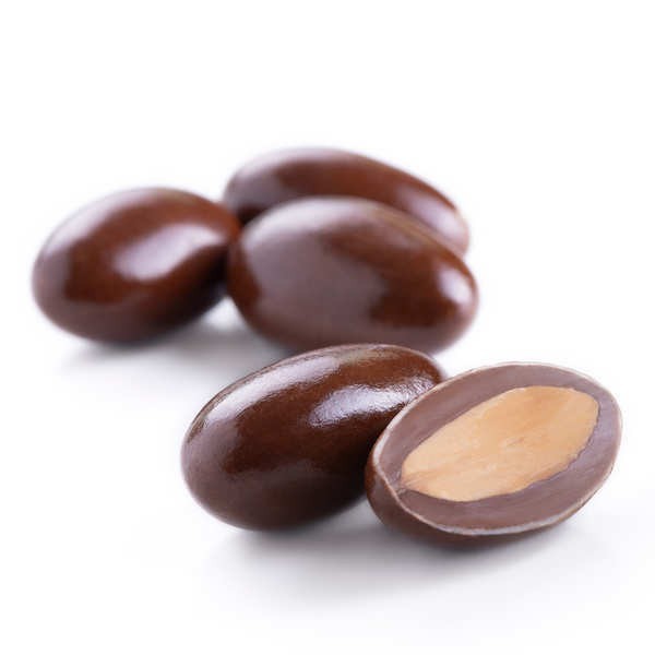 Coffret 4 cases Amandes chocolat lait & noir, Perles céréales & nougatine, Noisettes chocolat noir - 240 g