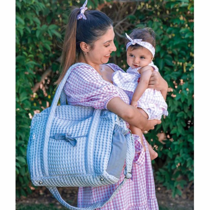 Sac à langer en coton gaufré