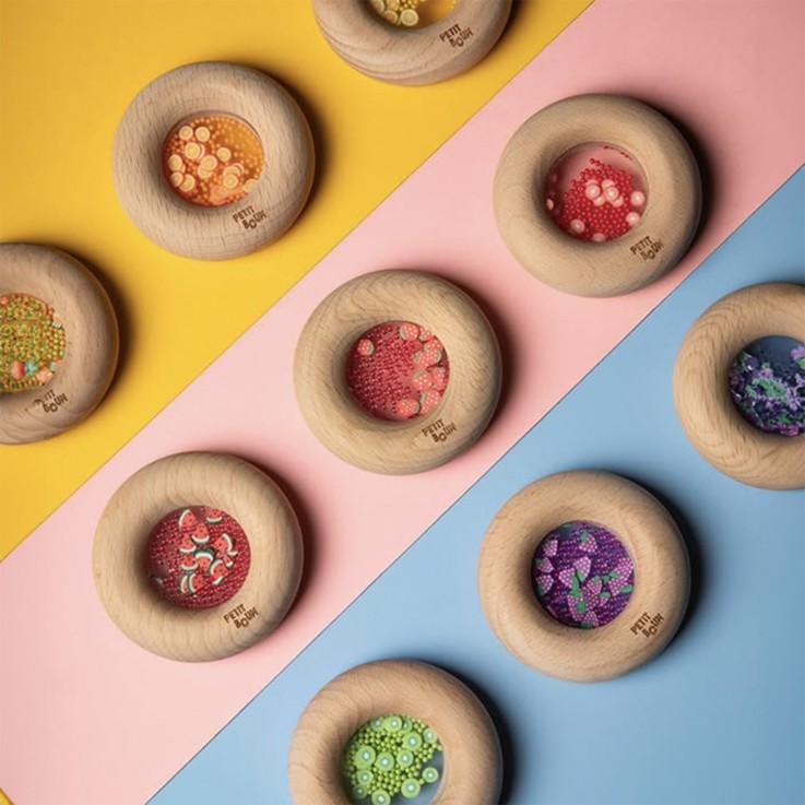 Hochet sensoriel Donut, Fruits
