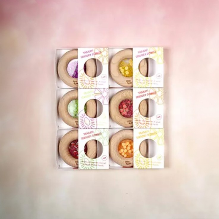 Hochet sensoriel Donut, Fruits