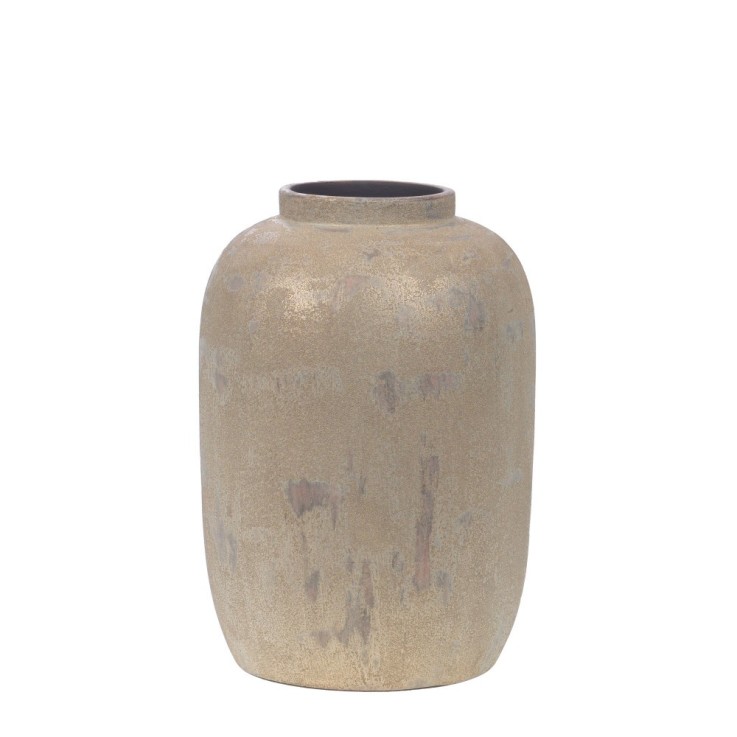 Vase Etna H40 cm or en terre cuite
