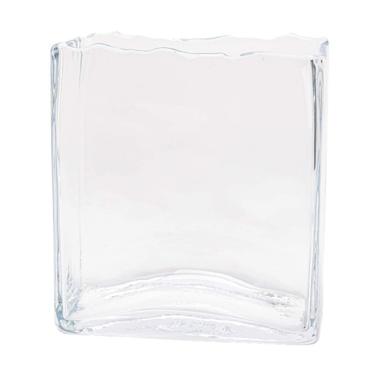Vase rectangle déco 24 cm en verre