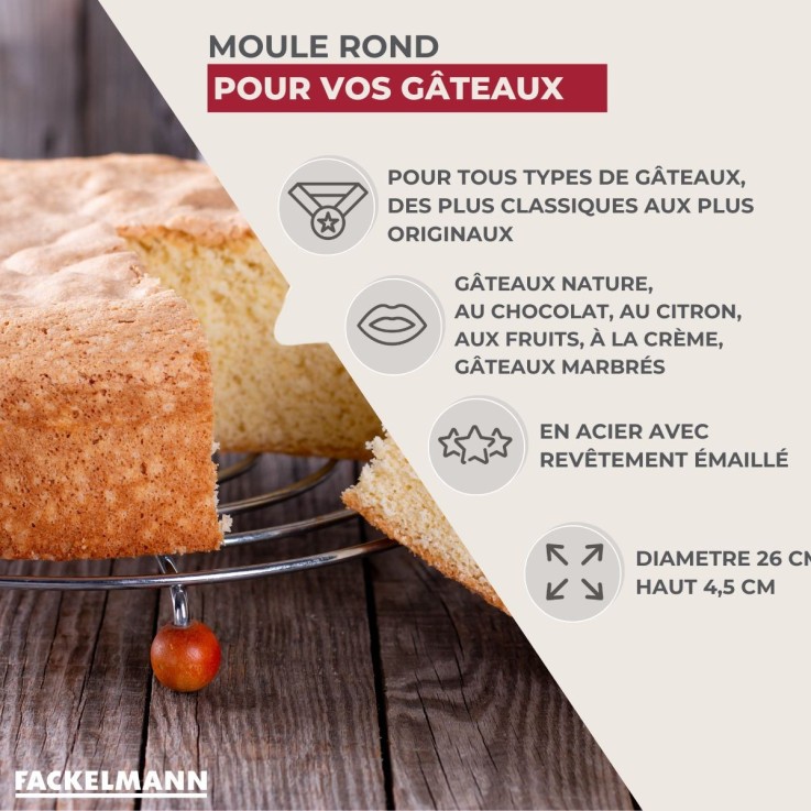 Moule à manqué émaillé 26 cm Fackelmann