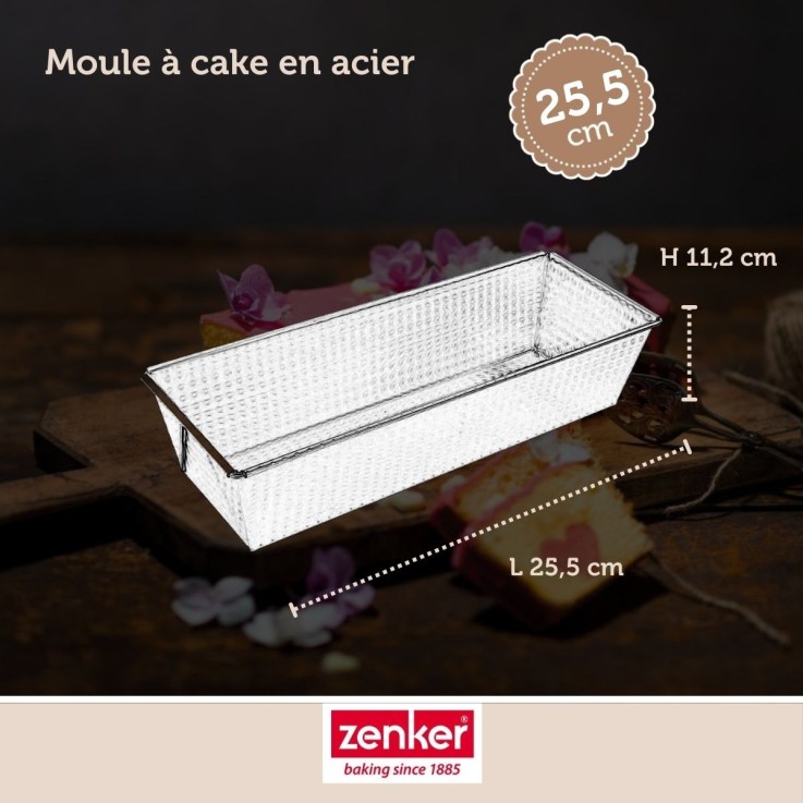 Lot de 2 moules à cakes 30 x 11,5 cm Zenker Silver