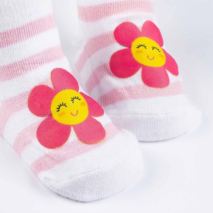 Lot de 3 paires de chaussettes rayées pastel