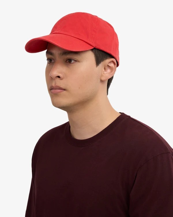 Casquette Red Tangerine en Coton Bio