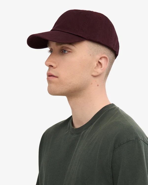 Casquette Oxblood Red en Coton Bio