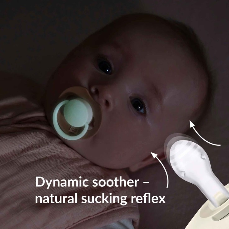 Sucette bébé dynamique phosphorescente lot de 2 Prime Glow