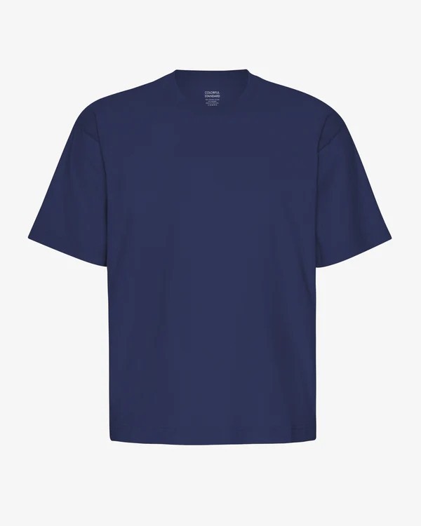 Tee-Shirt Oversized Marine Blue Coton Bio