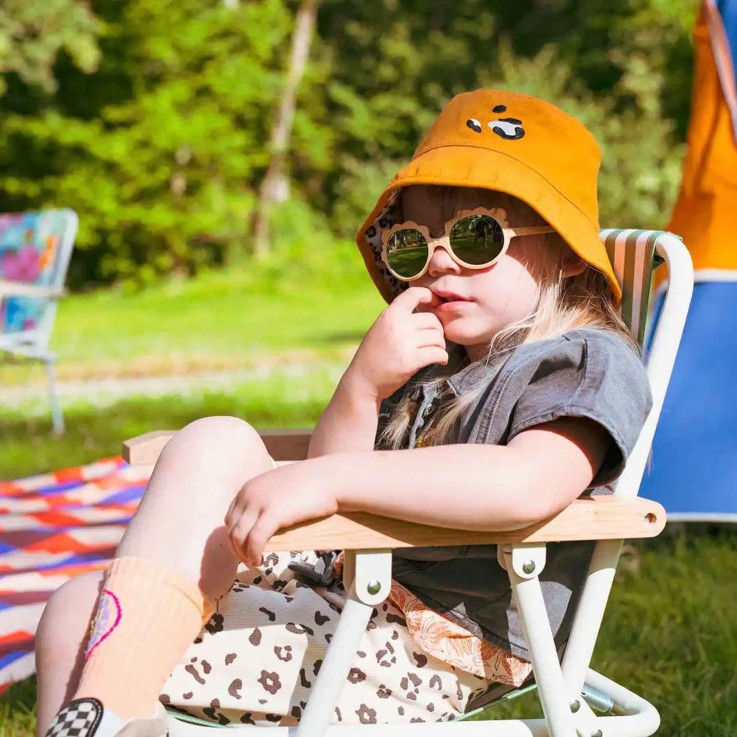 Bob réversible enfant UPF50+ en coton Léopard