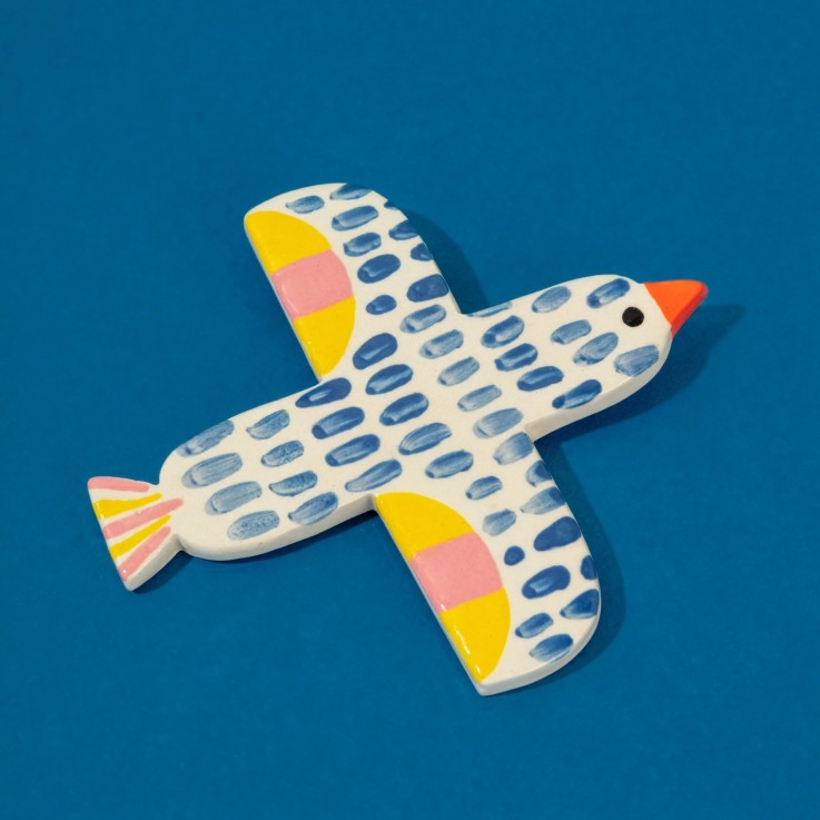 Céramique Oiseau Bird Deep Bleu Marine