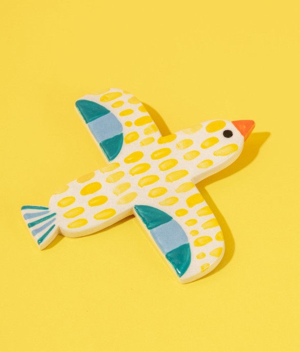 Céramique Oiseau Yellow Jaune