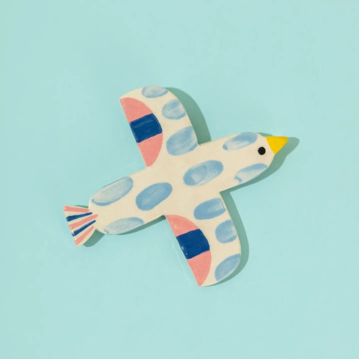Céramique Oiseau Bird Baby Blue