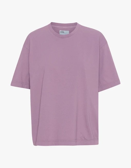 Tee-Shirt Oversized Pearly Purple Coton Bio