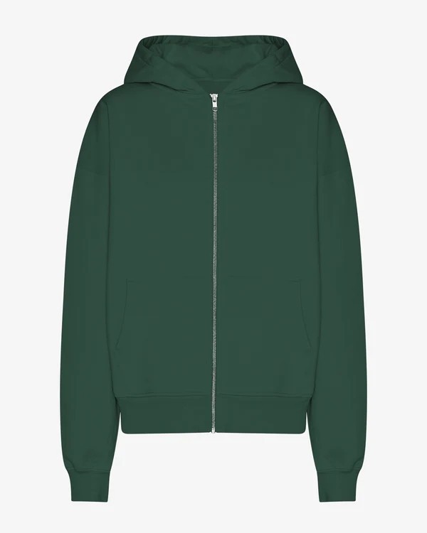 Veste unisexe Oversized à Capuche Zipée Emerald Green