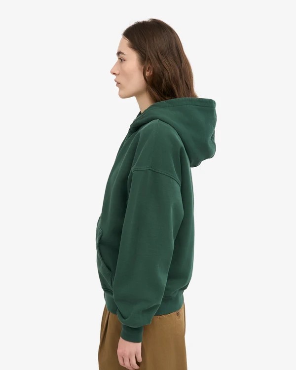 Veste unisexe Oversized à Capuche Zipée Emerald Green