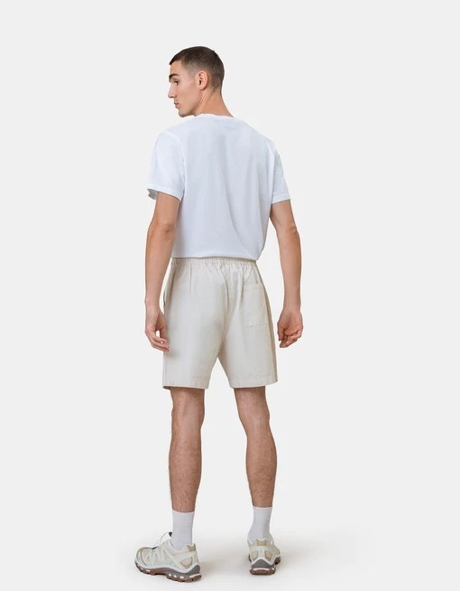 Short Twill Ivory White Coton Bio