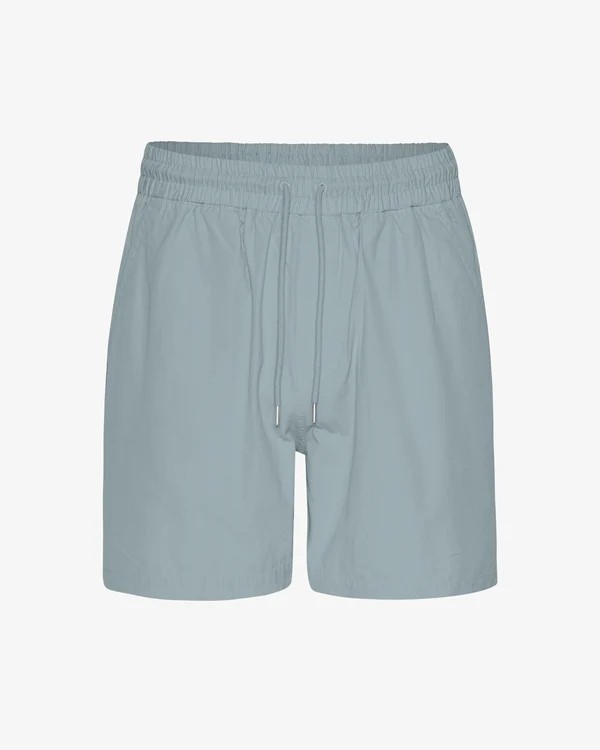 Short Twill Steel Blue Coton Bio