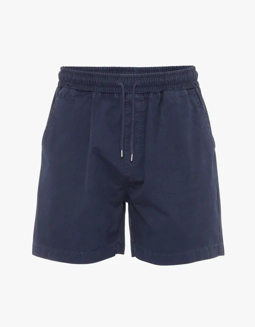 Short Twill Navy Blue Coton Bio