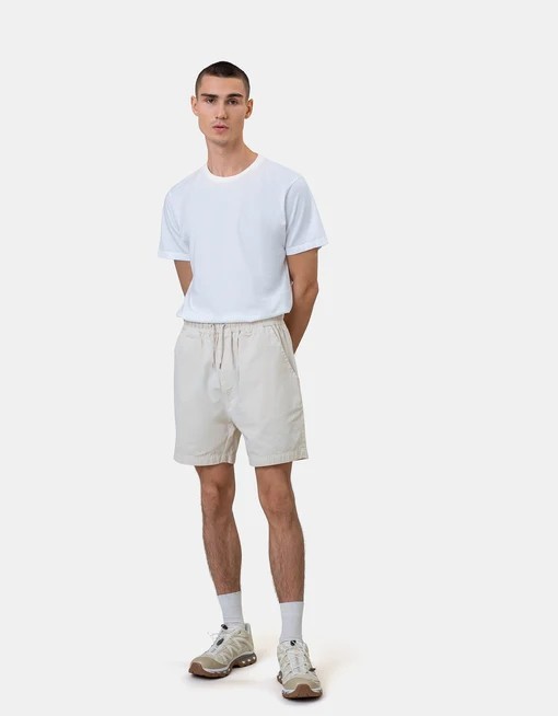 Short Twill Navy Blue Coton Bio