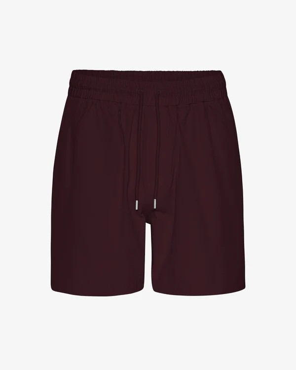 Short Twill Oxblood Red Coton Bio