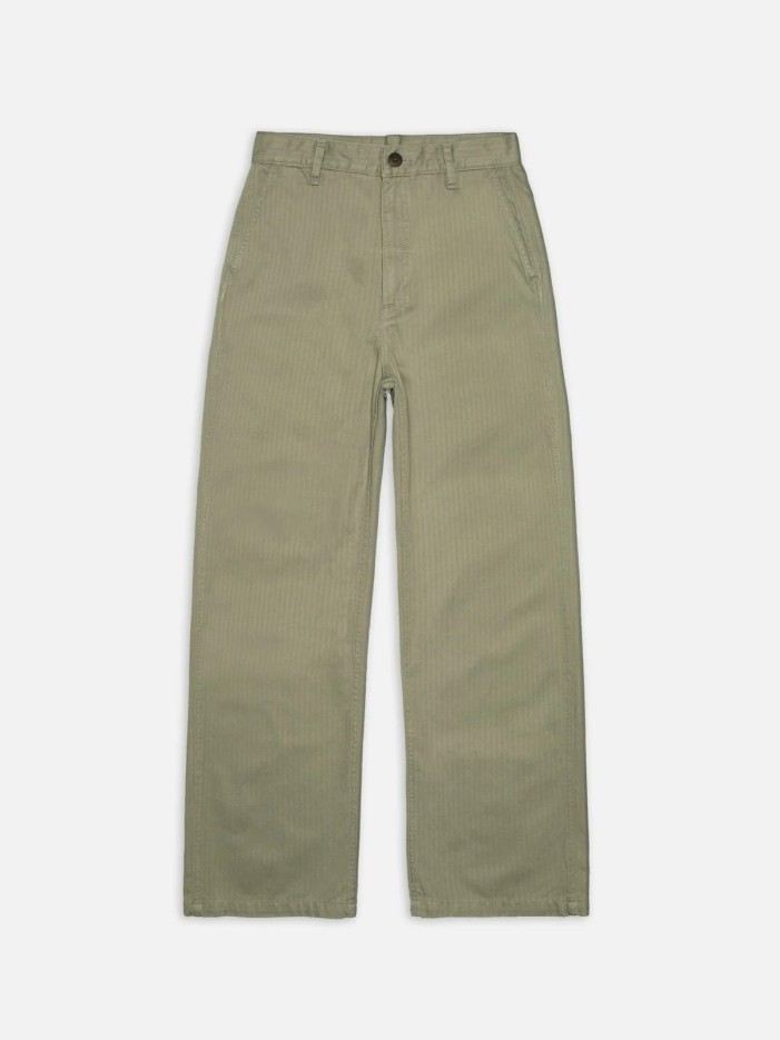 Pantalon Wendy Herrigbone Pale Green