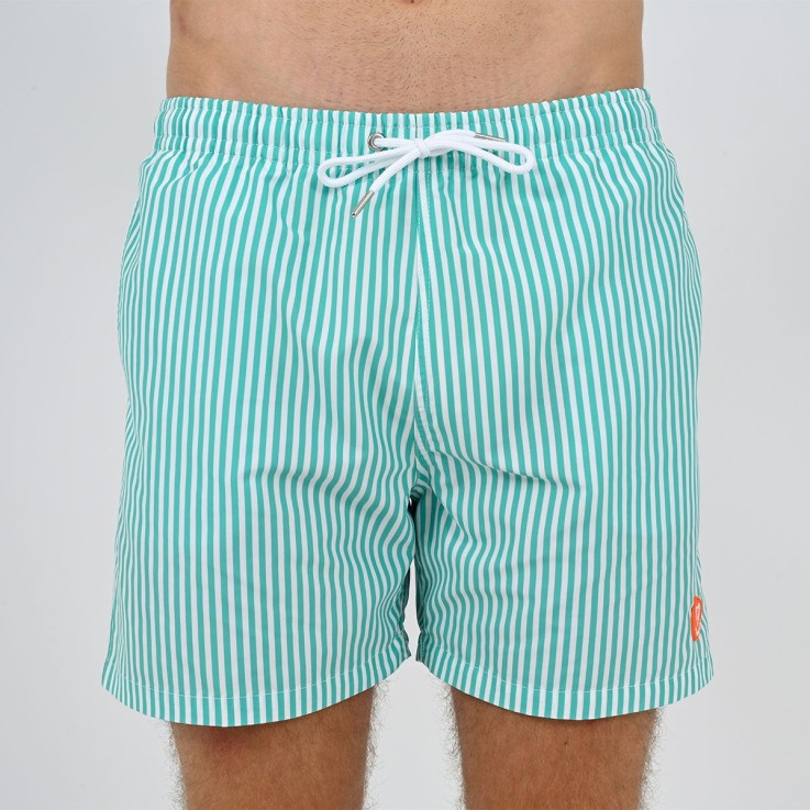 Short de bain L'Immergé aqua rayé