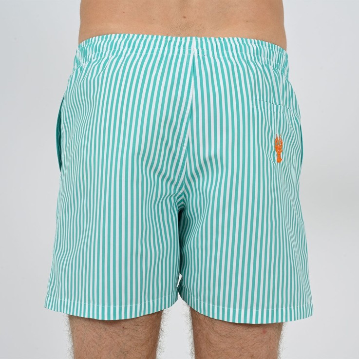 Short de bain L'Immergé aqua rayé