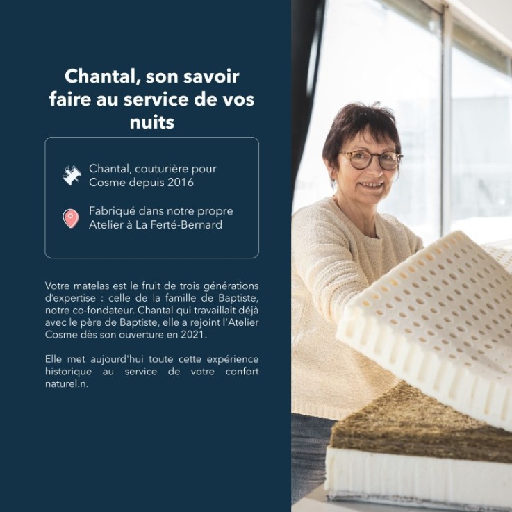 Matelas 100 % naturel latex et fibre végétale - ferme