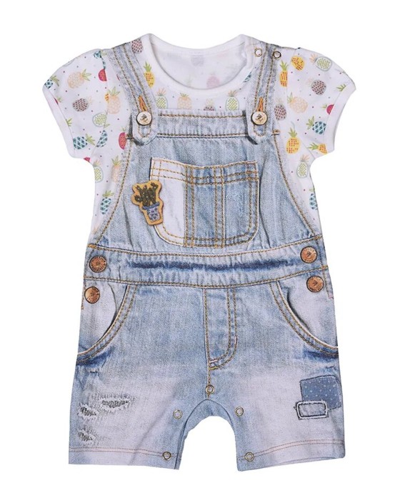 Combishort bébé fille en...