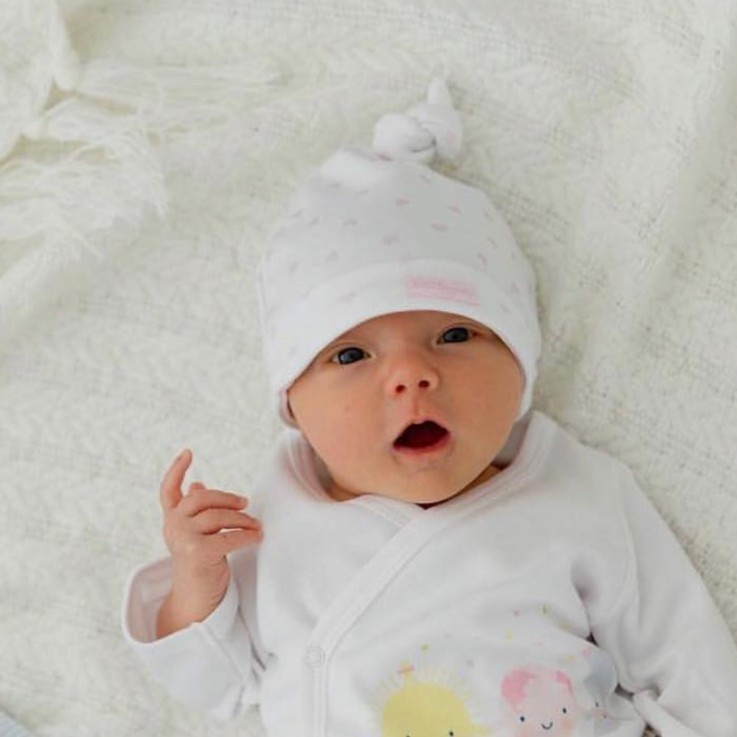 Bonnet naissance en coton bio GOTS