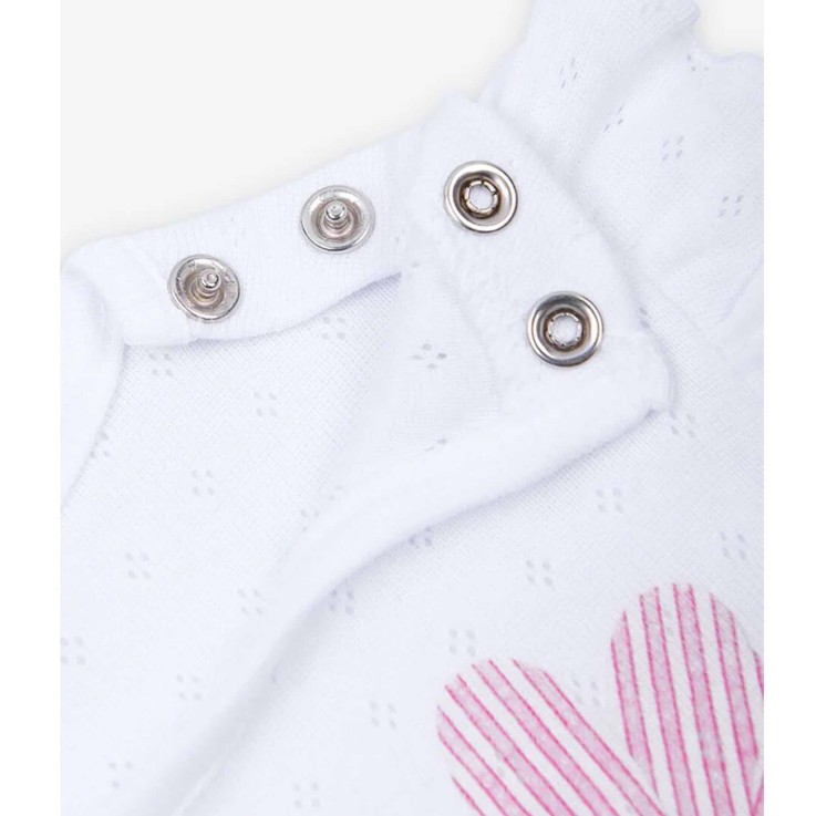Combishort bébé en coton jacquard biologique, Doris