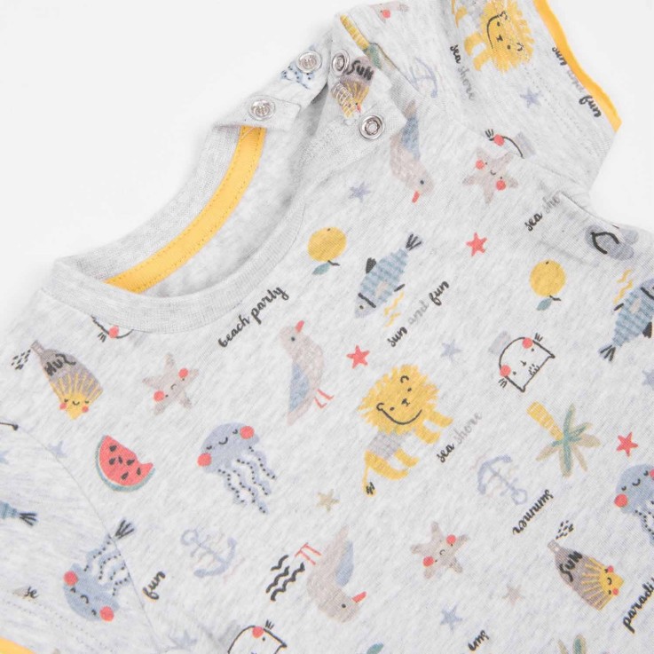 Combishort bébé en coton bio, Summer