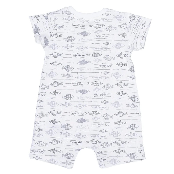 Combishort bébé en coton bio, Ocean