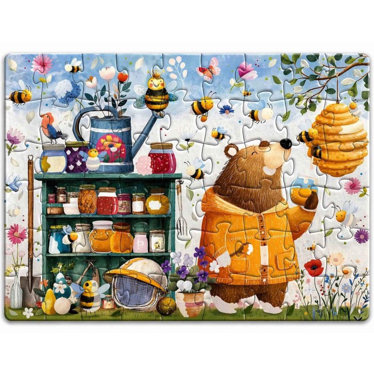 Puzzle magique à l'eau enfant 54 pièces coloriage réutilisable - Les abeilles