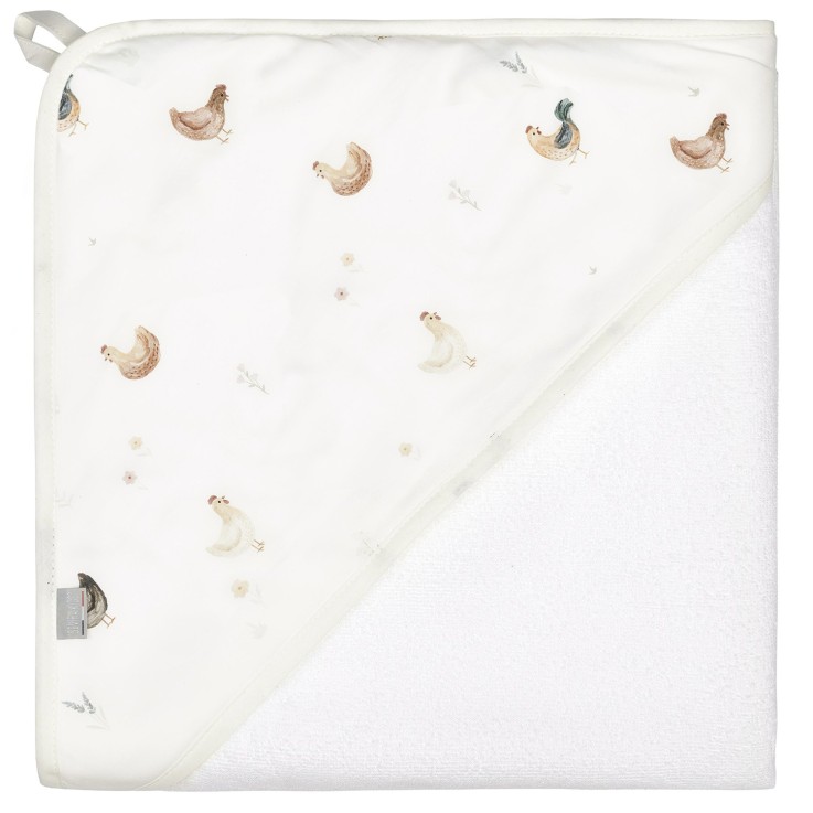 Grande cape de bain en coton et bambou, Gallina