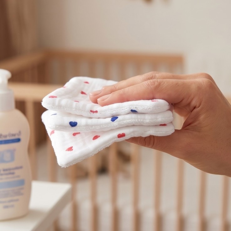Lingettes bébé lavables 8 pièces, Lovio