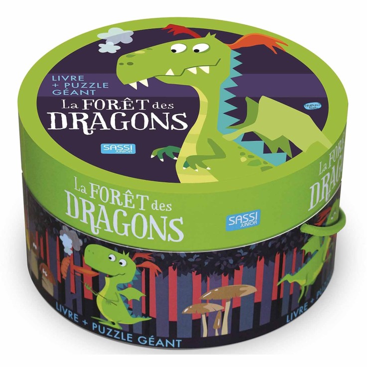 Puzzle géant & Livre - La forêt des dragons