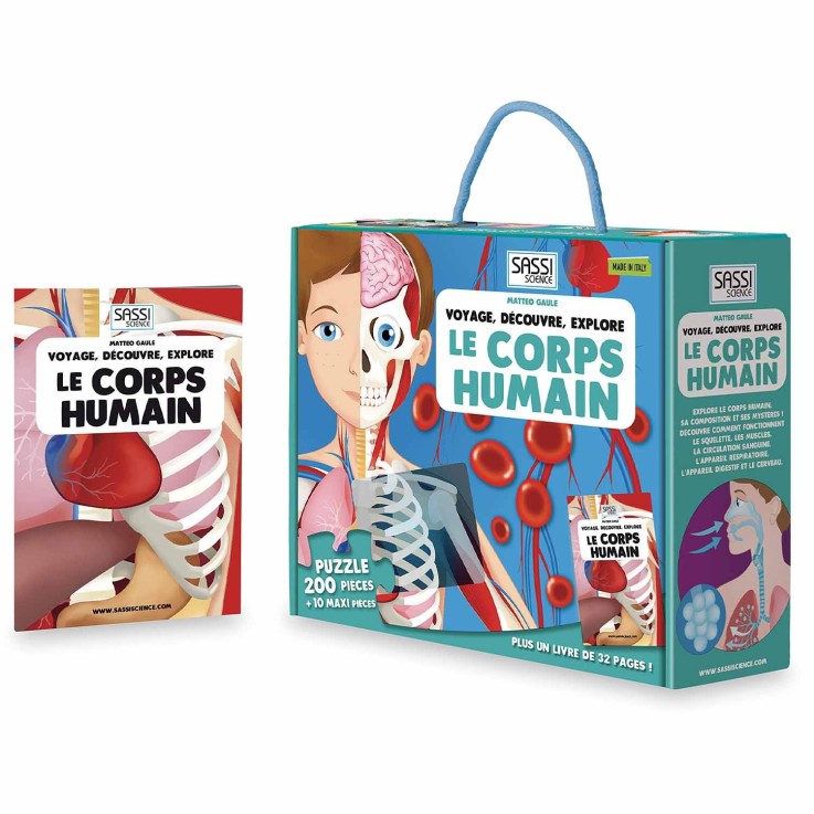 Puzzle & Livre - Voyagez, découvrez, explorez, Le corps humain