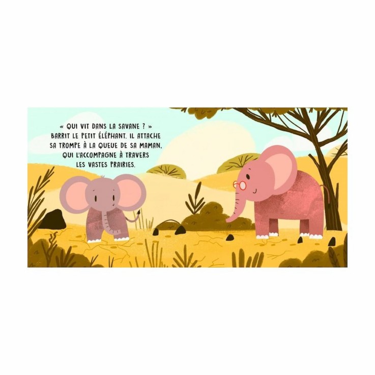 Livre sonore pour enfant, La Savane
